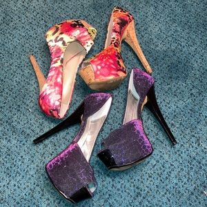 Chinese Laundry Animal Print Peep Toe Pump bundle